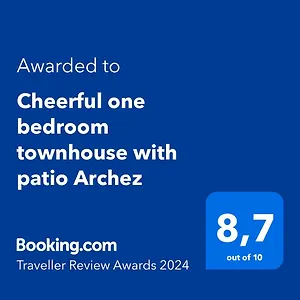 Apartamento Cheerful One Bedroom Townhouse With Patio, Árchez